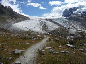 Approaching the Gorner Glacier Viewpoint