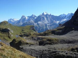 Great views of theWestterhorn, Eiger, Monch and Jungfrau