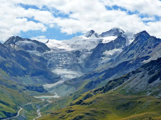 Moiry Glacier, Grand Cornier and Dent Blanche
