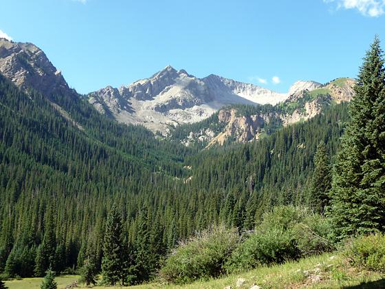 View of Clark Peak and Mt. Daly