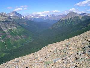 View to the northwest from the pass