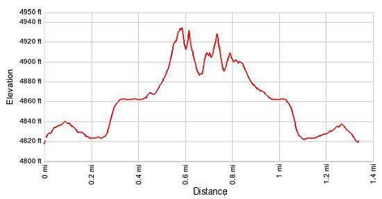 Elevation profile - Lower Mule Canyon