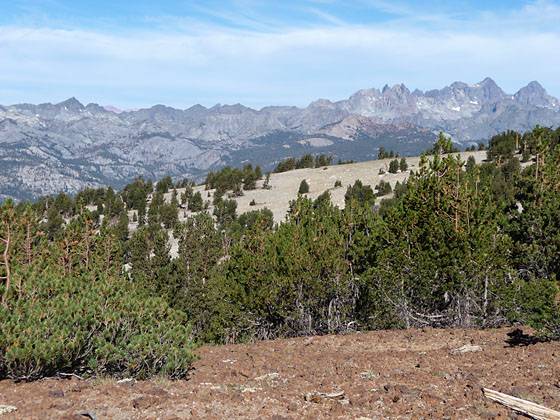 Great views of the Ritter Range along the Mammoth Crest 