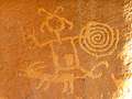 Close up of the petroglyphs