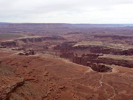 Grand View Point Hike Detail Canyonlands National Park Island in the Sky District