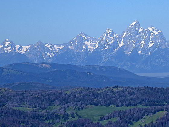 Close-up of the Tetons from Breccia Peak